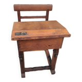 School desk with storage under the bench