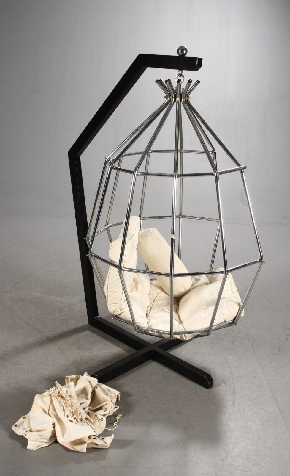 Ib arberg hanging parrot mid-century birdcage chair 1970,s