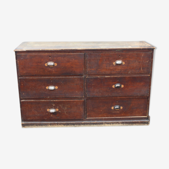 Pine haberdashery 6 x drawer chest drawers ,