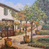 Tableau Villa Provençale daté 1934