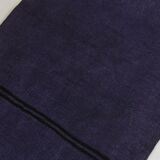 Purple Black Turkish Vintage Runner Rug, 74x346Cm