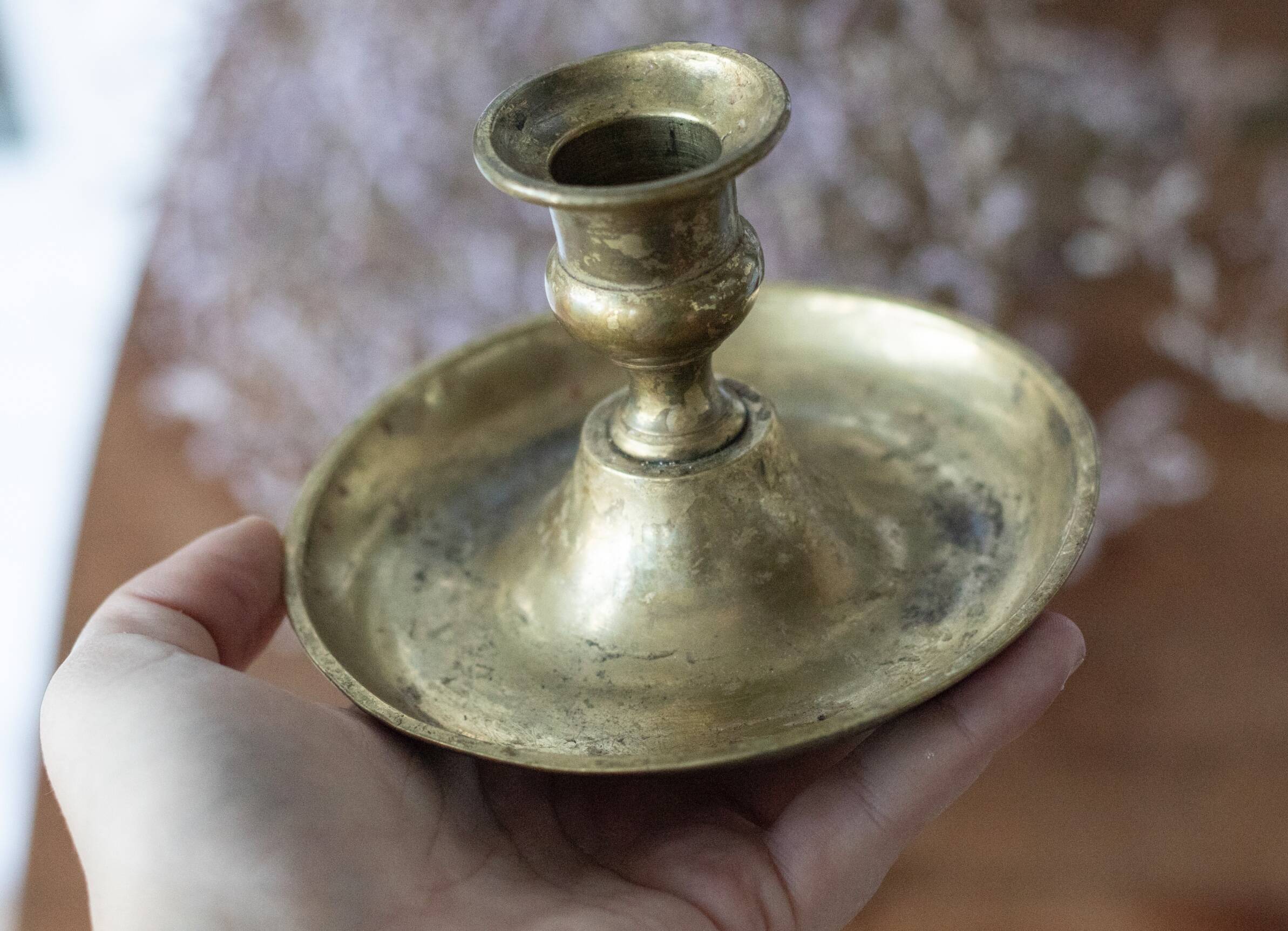 Vintage brass candle holder