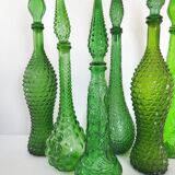 Set of 21 vintage Empoli decanters