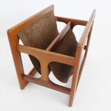 Teak magazine rack by Aksel Kjergaard for Salin Mobler