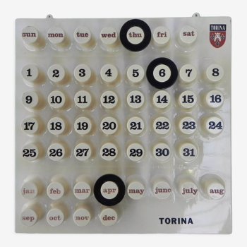 1970's Giorgio Della Beffa 'Ring a Date' Perpetual Calendar