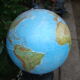 World map bright globe