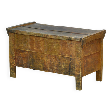 Coffre de berger ancien, années 1850