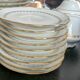 Coffee and dessert service 37 pieces porcelain Louroiux - Ph. Deshoulieres