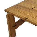 Vintage coffee table pinewood minimalist 1970s design