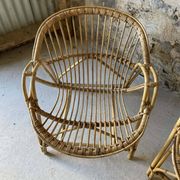 Vintage 1970s wicker armchair