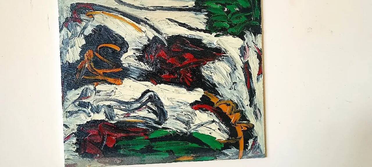Abstract painting by Simone Ciani, oil on canvas, 1990s