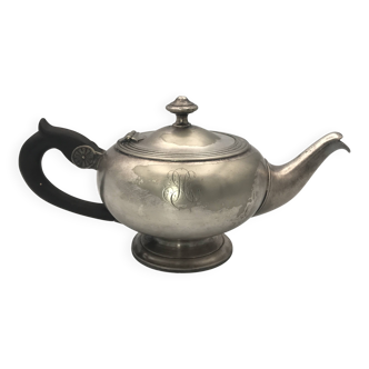 Théière ancienne en métal argenté poinçons d’orfèvrerie ercuis