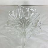 Vintage glass leaf salad bowl or fruit bowl