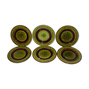 6 assiettes faïence