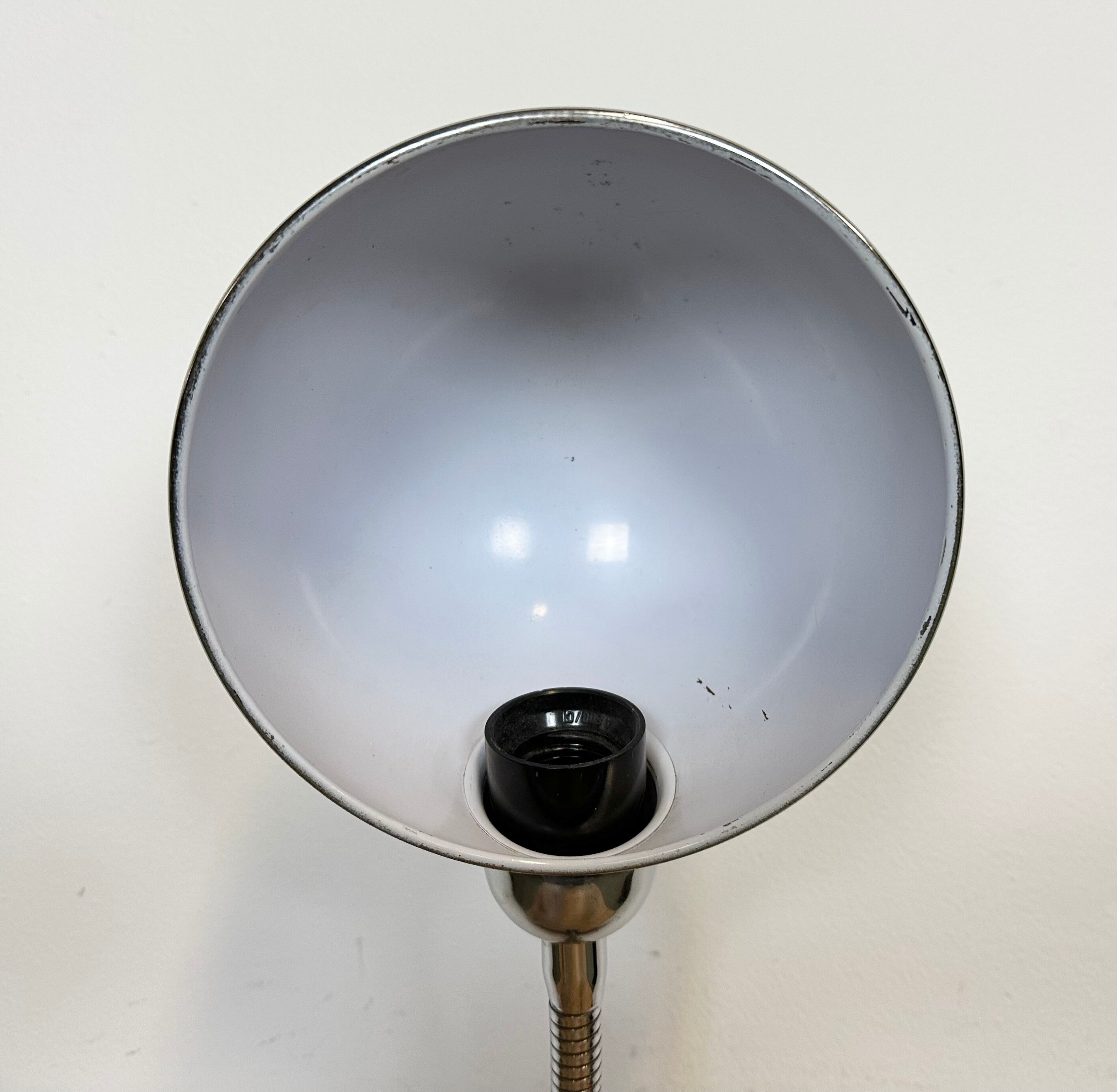 Vintage Chrome Italian Gooseneck Table Lamp, 1960s