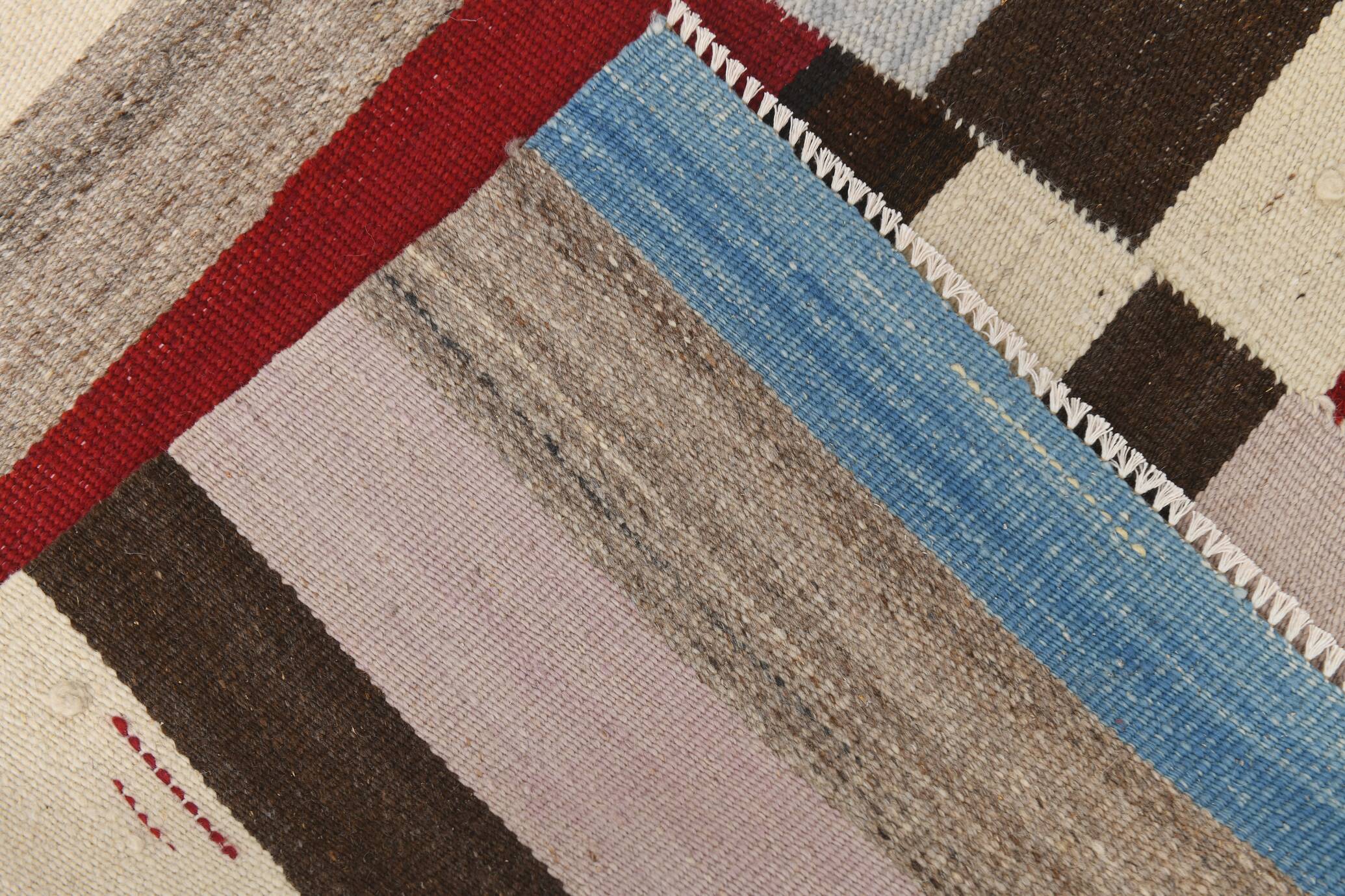Mid Century Modern Multicolor Kilim Rug, 272x367Cm