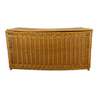 Vintage wicker trunk, Spain 1970