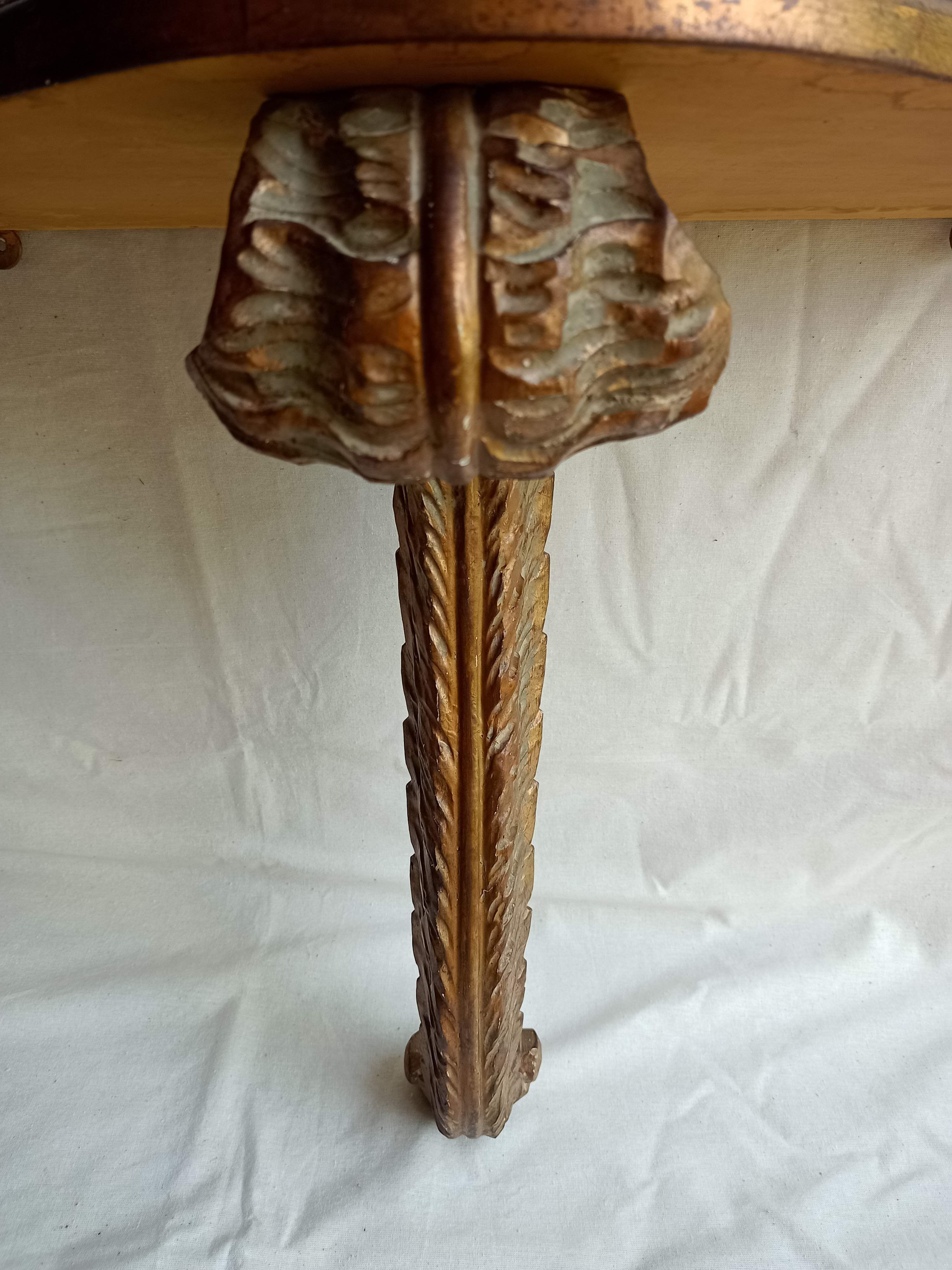 Carved gilded wooden console