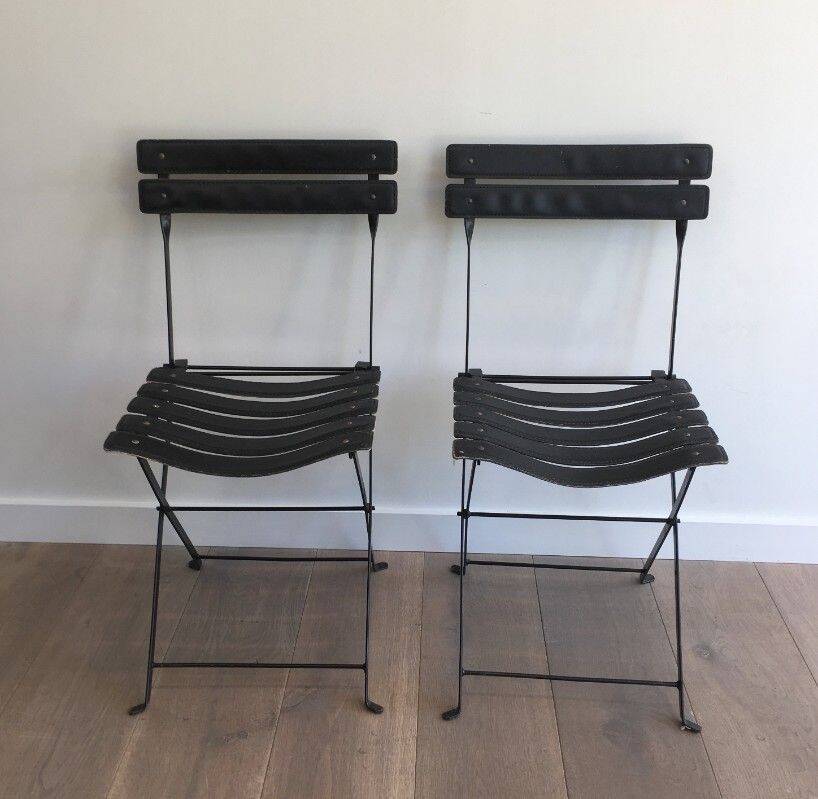 Pair of leather chairs