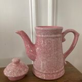 Pink speckled teapot