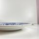 Set of 10 blue earthenware dessert plates with floral and bird decoration