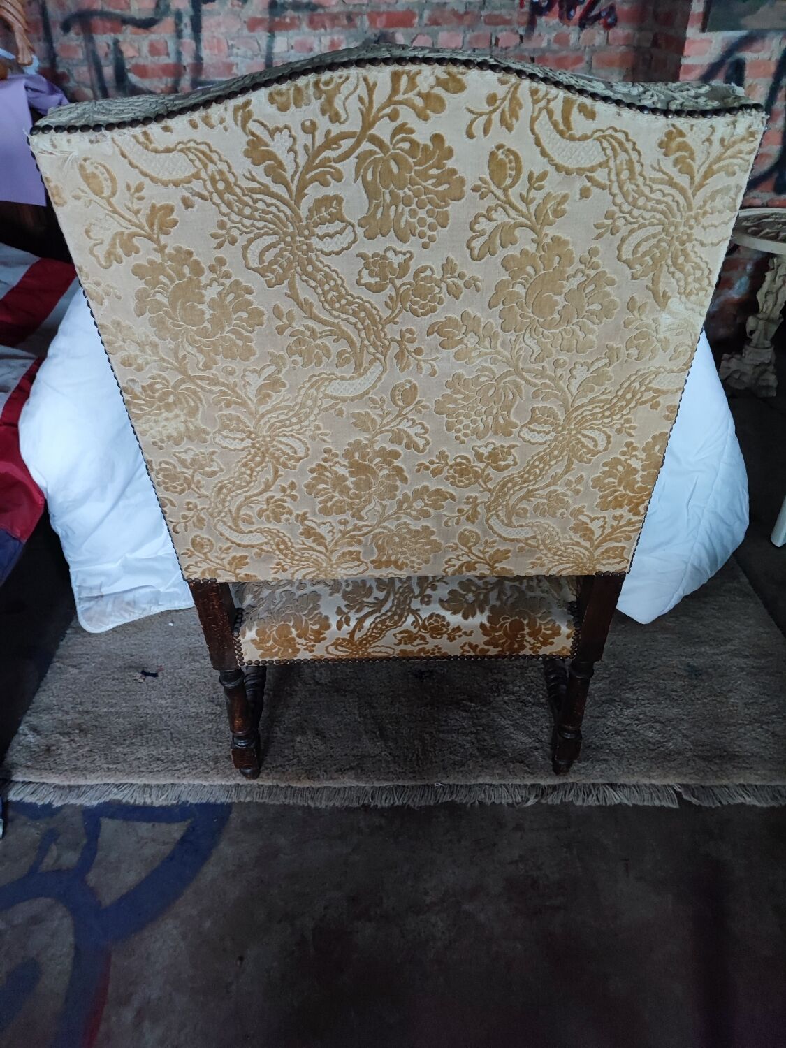 19th century armchair with original tapestry