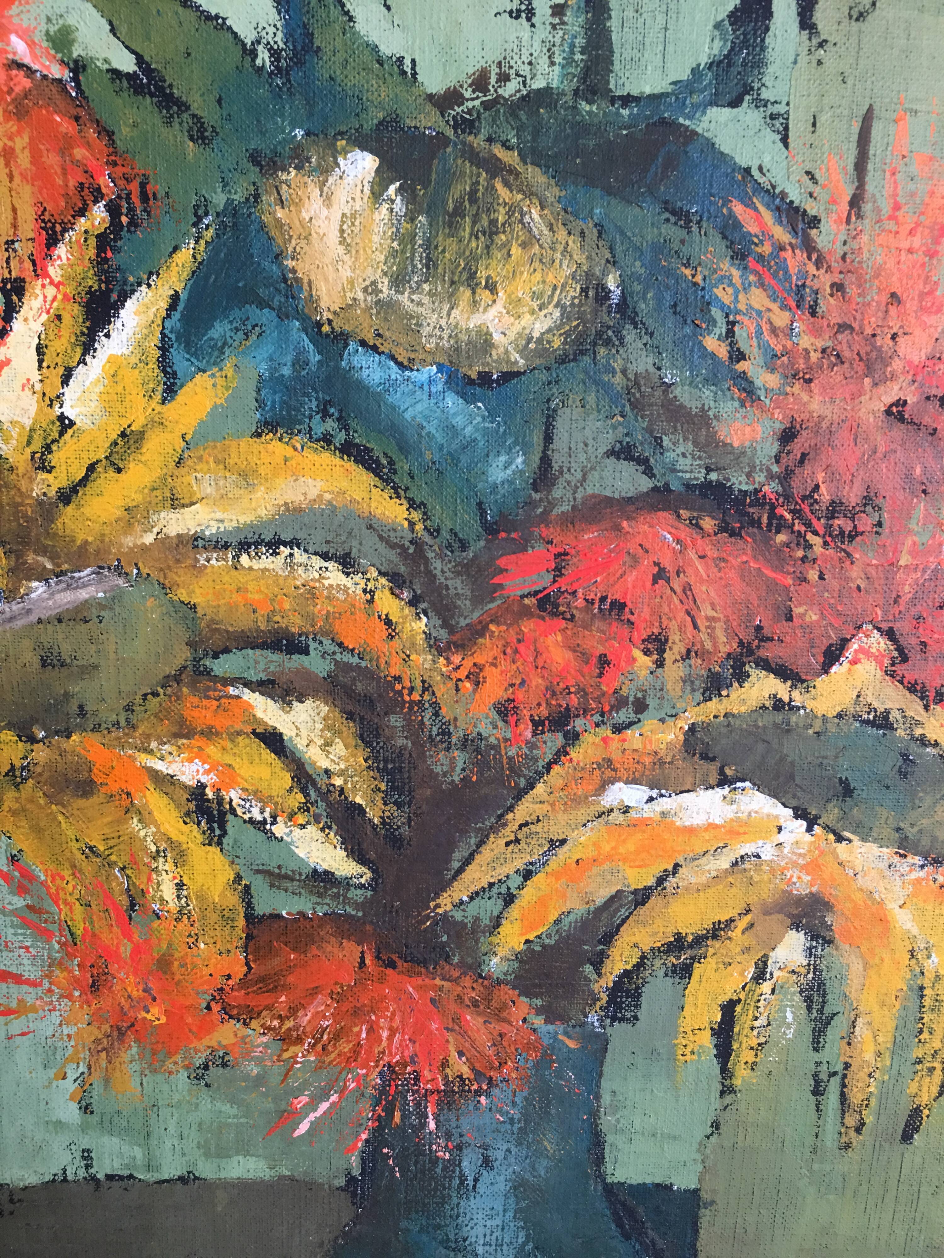 Still life with bouquet of flowers