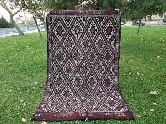 Kilim turc vintage tissé main 160x260 cm