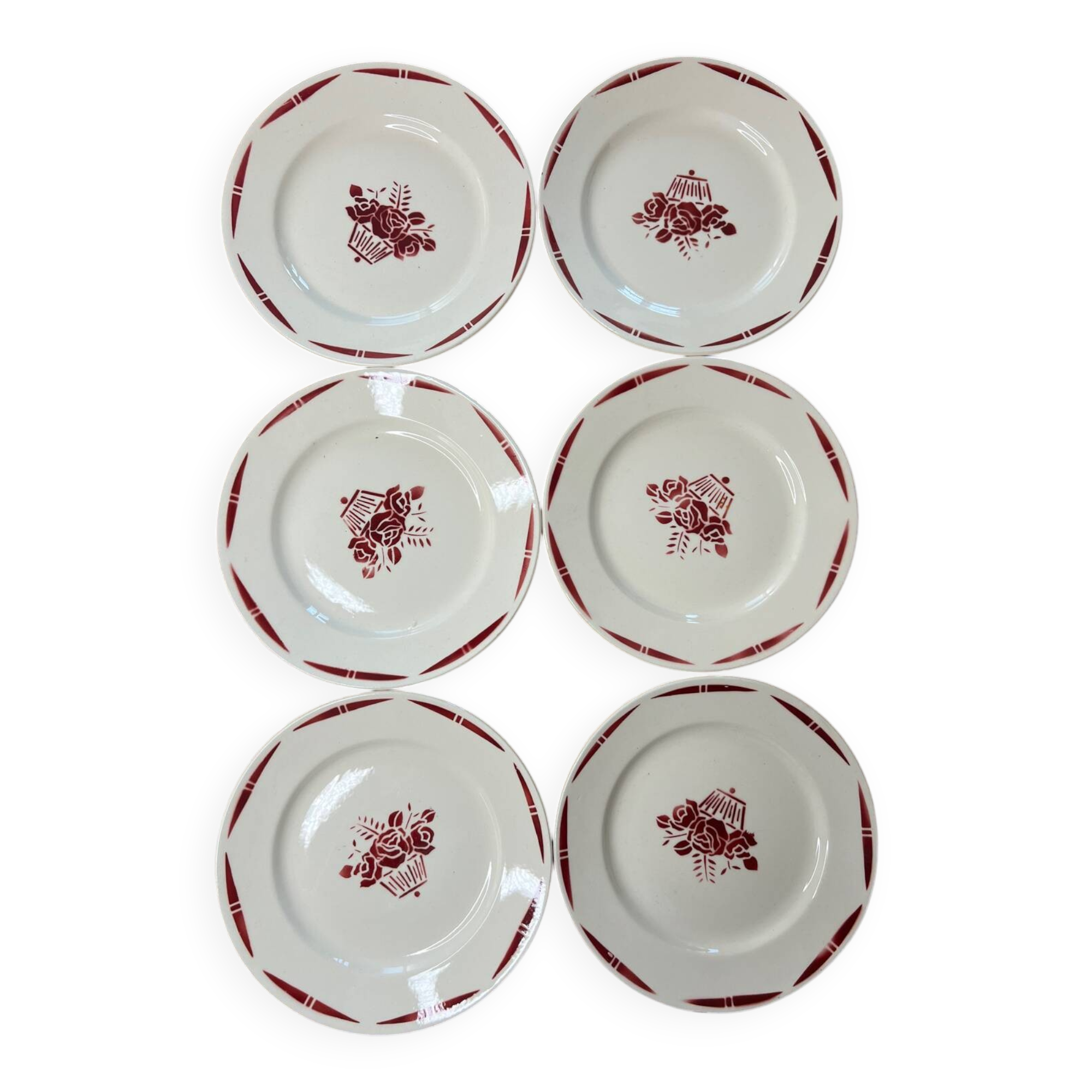 Set of 6 Badonwiller dinner plates