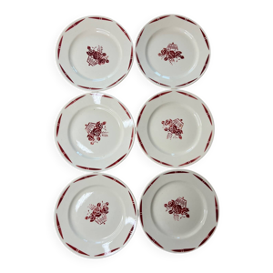 lot de 6 assiettes plates