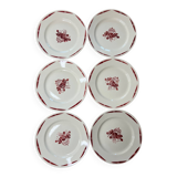 Set of 6 Badonwiller dinner plates