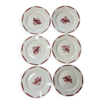 Set of 6 Badonwiller dinner plates