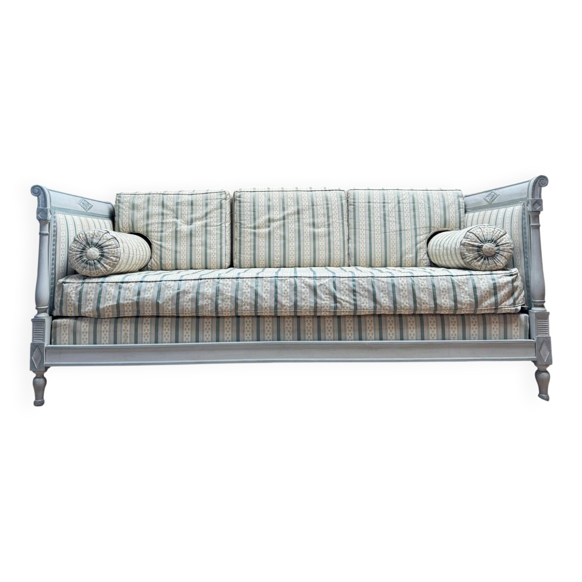 Lit de repos en bois laqué de style directoire XIX eme siècle