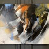 Oil on canvas modern composition by Mabris Outremer 2016