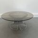 Table basse en verre fumé, années 1980