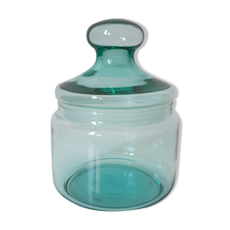 Bonbonnière verre bleu