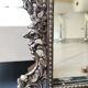 Antique/Rocaille/Louis XV Style Table Mirror. In silver-plated bronze