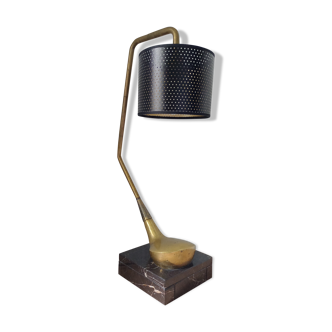 Lampe club de golf bronze et marbre