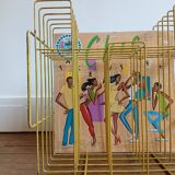 Vintage vinyl/magazine rack