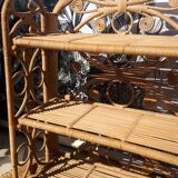 Peacock rattan shelf