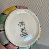 Schramberg Majolika Fabrik ceramic vase Mondrian style