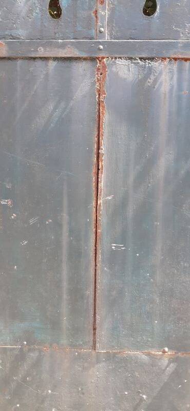 Portillon plein, fer jardin, H247x110cm, ancien, porte extérieure