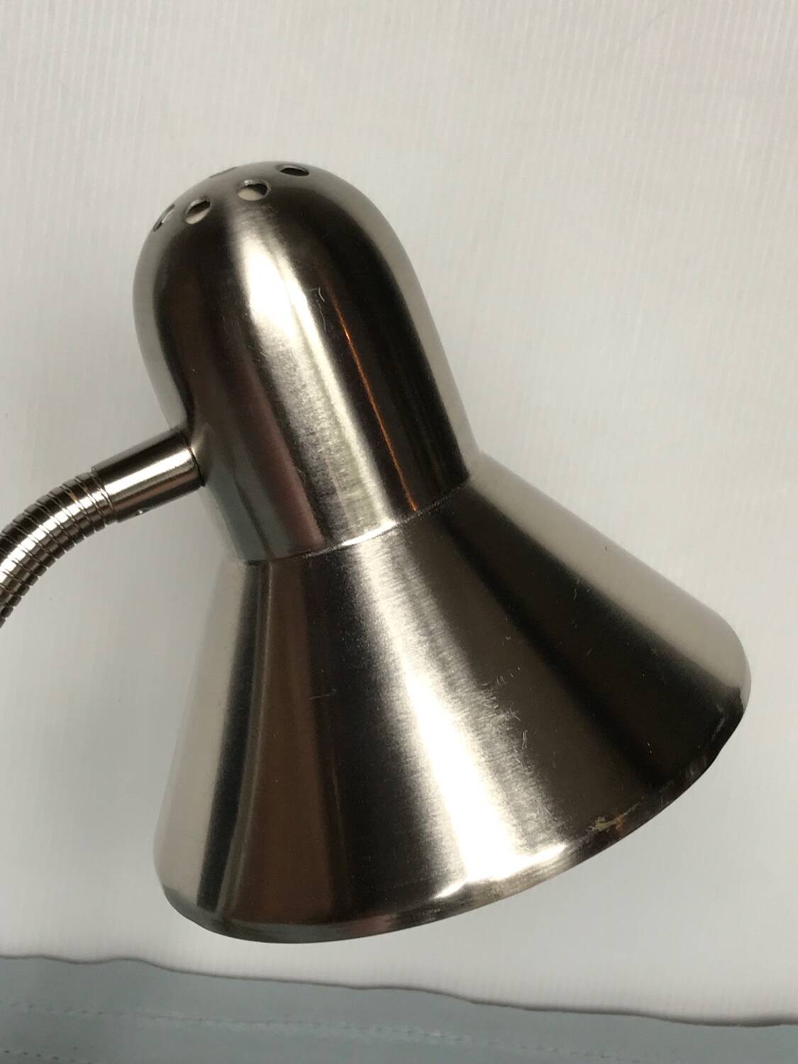 Flexible brushed steel desk lamp Kema Keur Germany vintage