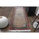 Vintage Turkish Oushak Handmade Wool Cotton Beige Runner Rug  98x284