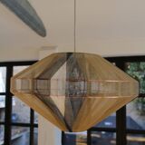 Contemporary cotton thread pendant light