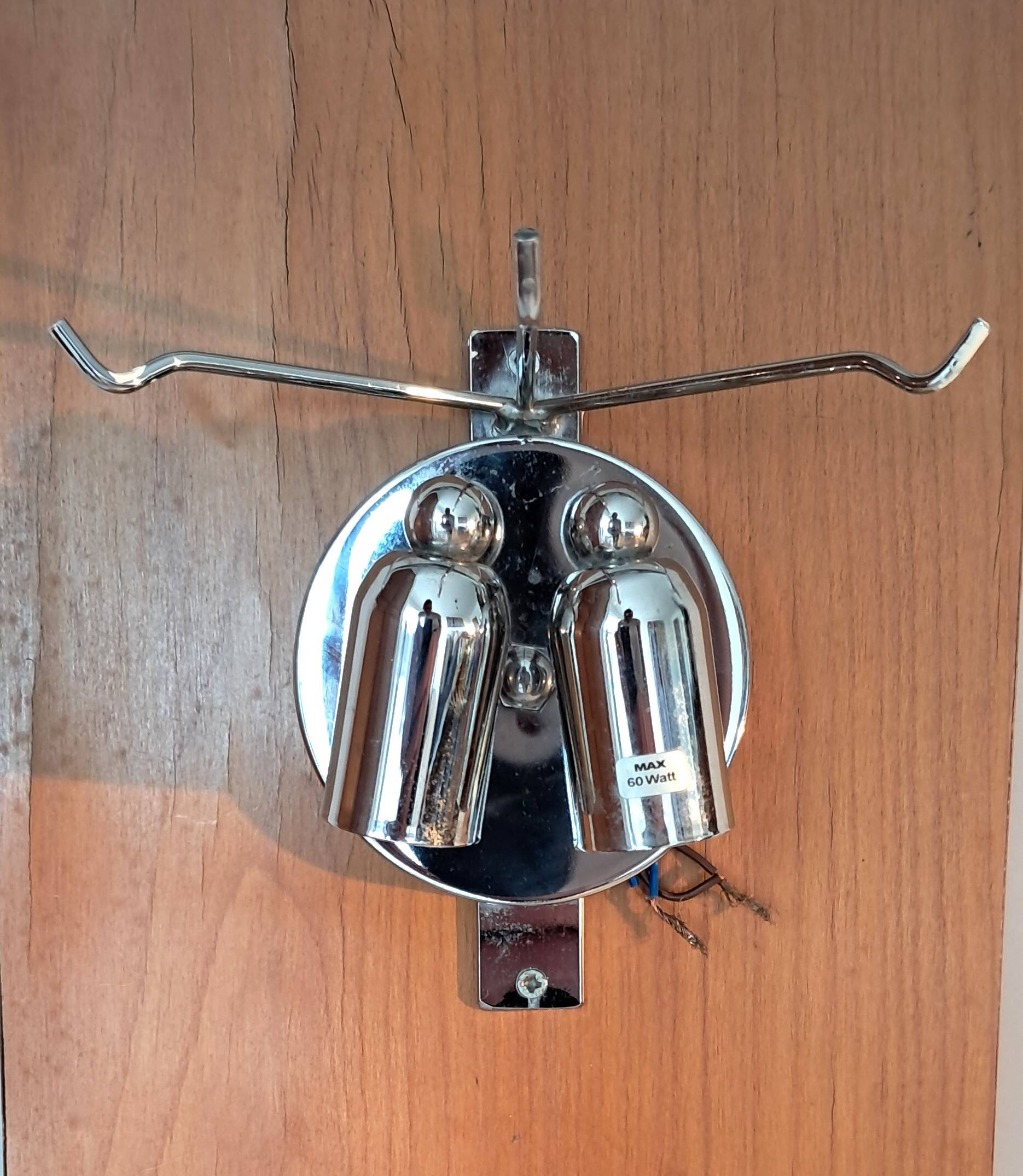 Pair of Novaresi 2-light Murano glass wall lights, Milan 1970.