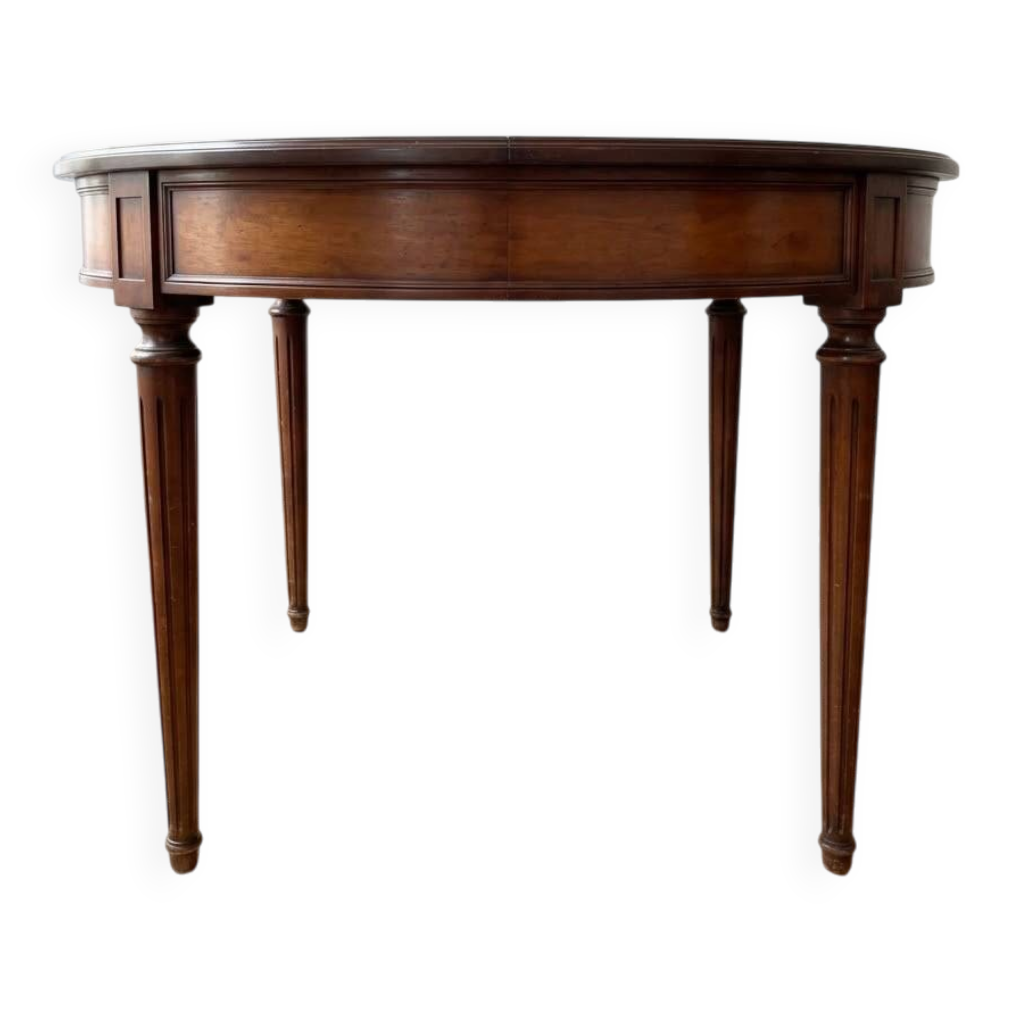 Extendable Louis XVI mahogany round table