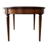 Table ronde extensible Louis XVI en acajou