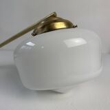 Ancienne lampe potence & opaline xl vintage