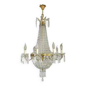 Magestic 8 Arm 12 light Empire Style Montgolfier Basket Crystal Chandelier 4659